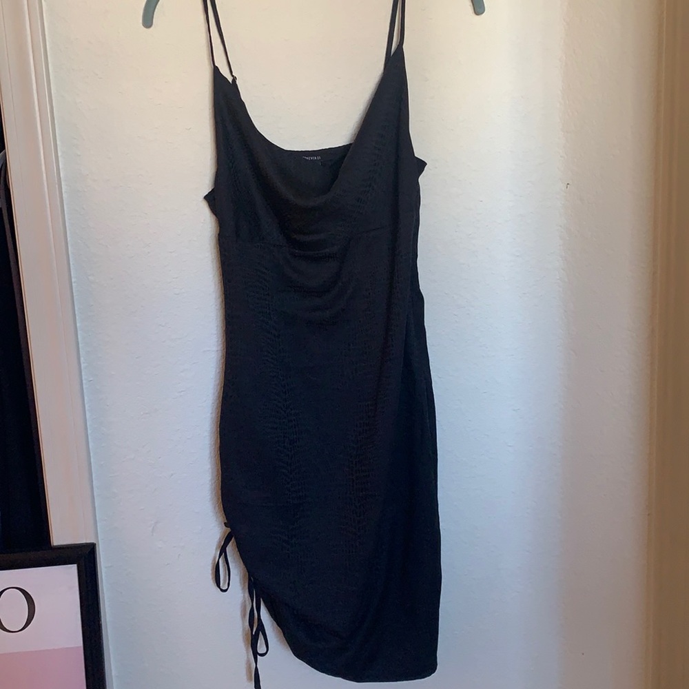 Black Snakeskin Soft Dress